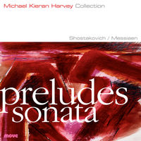 Front cover art for Preludes and Sonata of Messiaen and Shostakovich