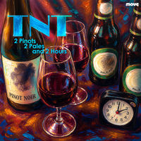Front cover art for 2 Pinots 2 Pales and 2 Hours – TNT Front cover art for 2 Pinots 2 Pales and 2 Hours – TNT