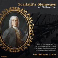 Front cover art for Scarlatti's Steinways at Melbourne