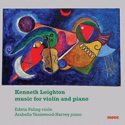 Front cover art for Kenneth Leighton music for Violin and Piano