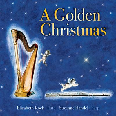 Front cover art for A Golden Christmas - for flute and harp