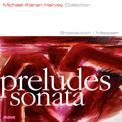 Front cover art for Preludes and Sonata of Messiaen and Shostakovich