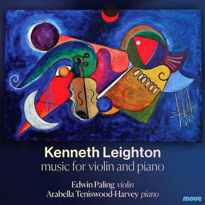 Front cover art for Kenneth Leighton music for Violin and Piano