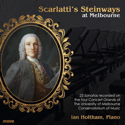 Front cover art for Scarlatti's Steinways at Melbourne